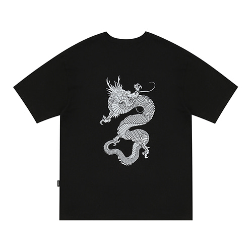 용 1/2 티셔츠 (black)
