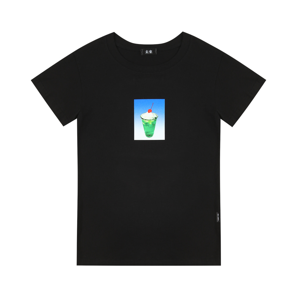 [seasonoff] 메론소다 빈티지 1/2 티셔츠 (black)