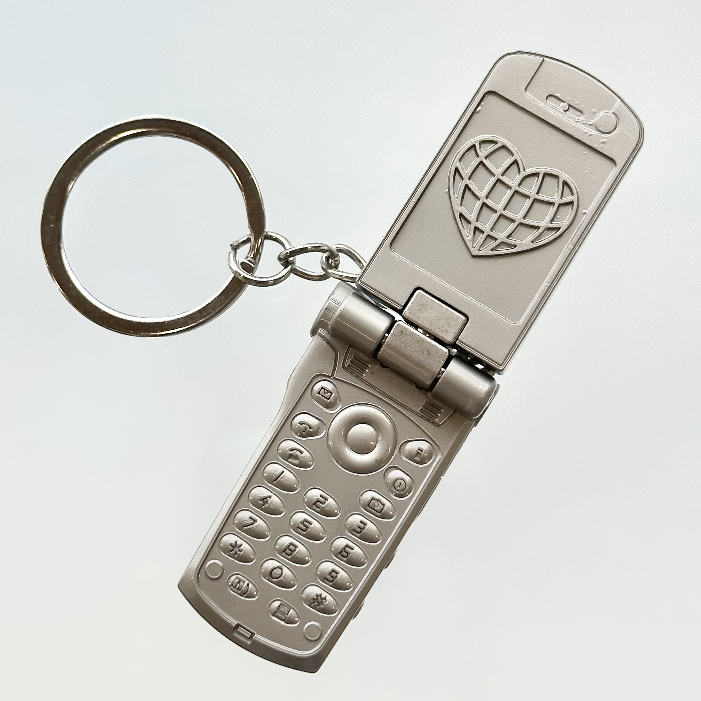 metal folder phone keyring